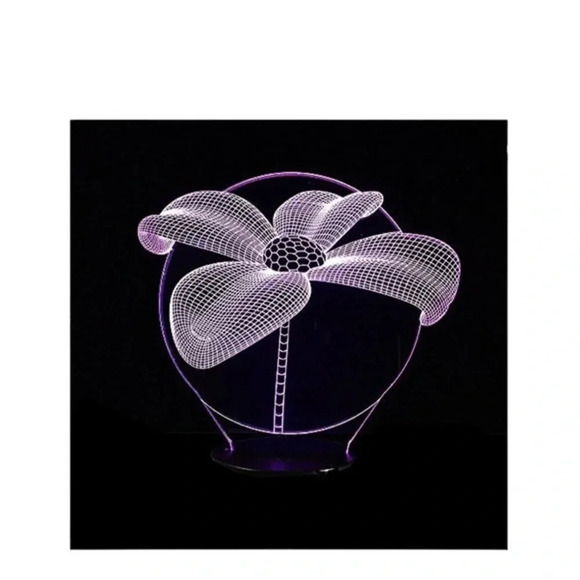Orchid Night Light Color Changing Optical Illusion 3D - Picture 2 of 5